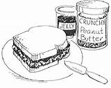 Peanut Butter And Jelly Coloring Sheet Pages sketch template