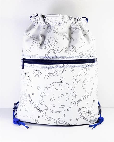 Color Me Bag - Boy Bag - Coloring Bag - Coloring Backpack - Drawstring Bag - Color Your Own Bag ...