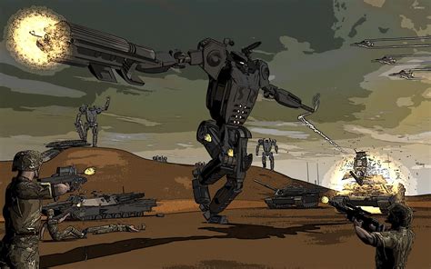 Humans vs robots wallpaper - Fantasy wallpapers - #43968