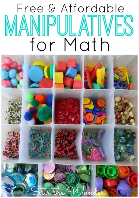 Free & Affordable Math Manipulatives | Stir The Wonder