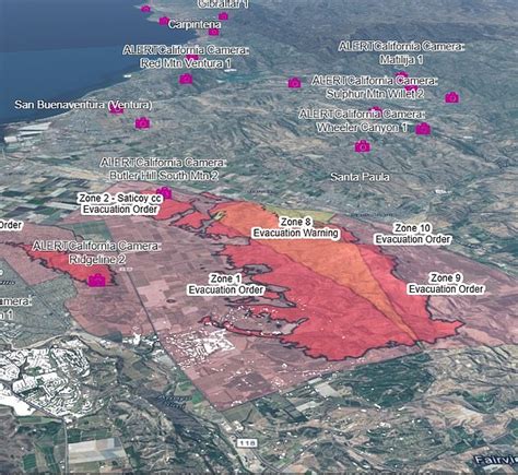 Shocking map reveals vast area engulfed by devastating Ventura County ...