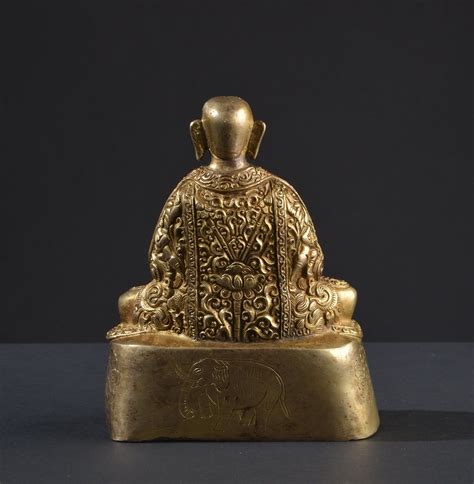 Tibetan Lama. Rare, gilt Statue. (Buddha , Tibet, Bronze)