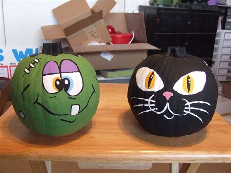 Jean's Crafty Corner: Day 14 of Halloween Projects: Painted Pumpkins