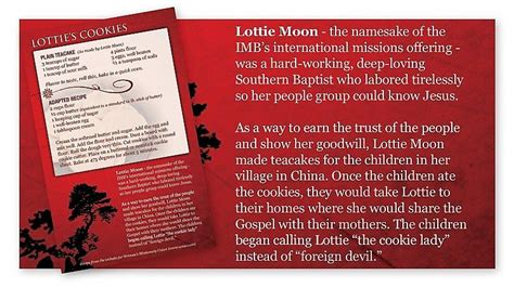 Lottie Moon Christmas Offering supports the over 5,000 missionaries ...