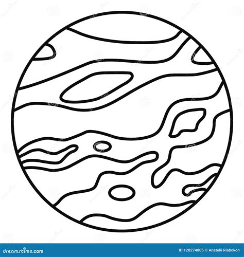 Venus Planet Isolated Icon Cartoon Vector | CartoonDealer.com #82086141