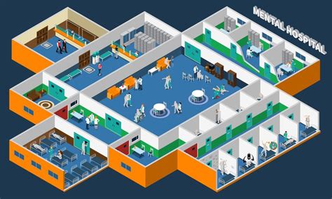 Mental Hospital Isometric Interior 481809 Vector Art at Vecteezy