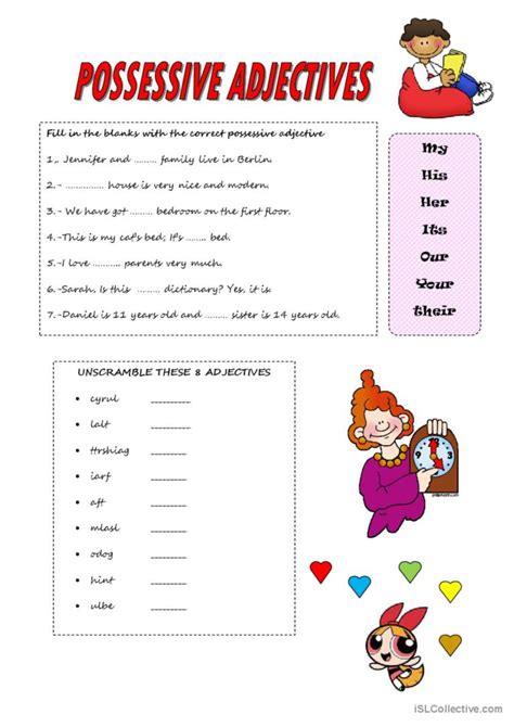 Possessive Adjectives English Esl Worksheets Pdf Doc | The Best Porn ...