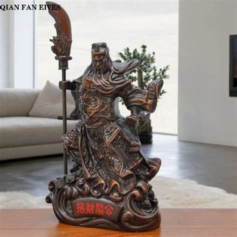 Best Deal Imitation wood statue of Guan Gong，Resin technology，Modern art sculpture，God of War ...