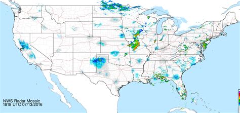 NWS - National Mosaic Enhanced Radar Image: Full Resolution Loop