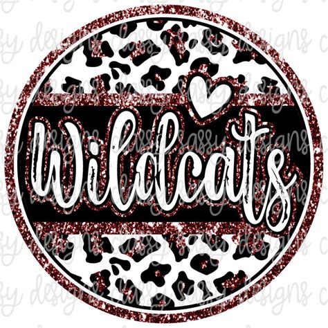 Wildcats Maroon Glitter School Mascot Leopard Cheetah Animal - Etsy