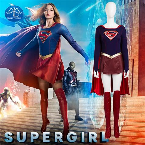 New Supergirl Costume Superhero Series Superwoman Cosplay Costume Women Fancy Dress Halloween ...