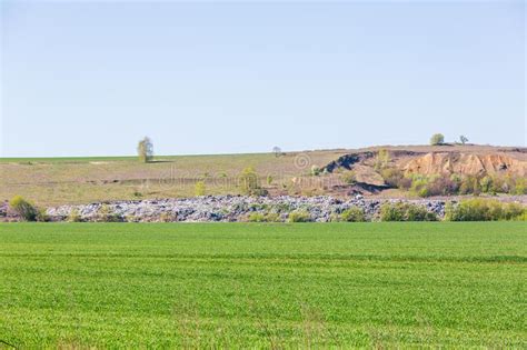 A View of the Landfill. Garbage Dump. a Pile of Plastic Rubbish, Food Waste and Other Rubbish ...