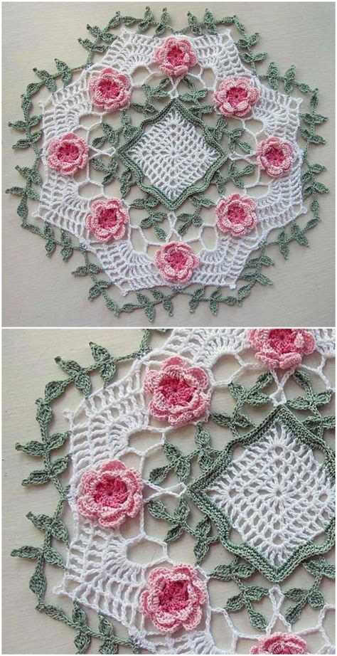 Blue Rose Doily – Craft Ideas | Free crochet doily patterns, Crochet patterns, Doily patterns