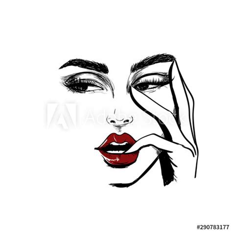 Face sketch vector free download