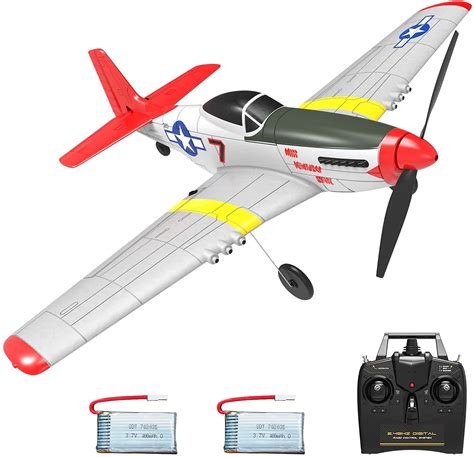 Buy VOLANTEXRC RC Plane 4-CH RC Airplane P51 Mustang Ready to Fly, WWII ...