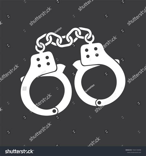 Handcuffs Illustration Handcuffs Icon Crime Symbol Stock Vector ...