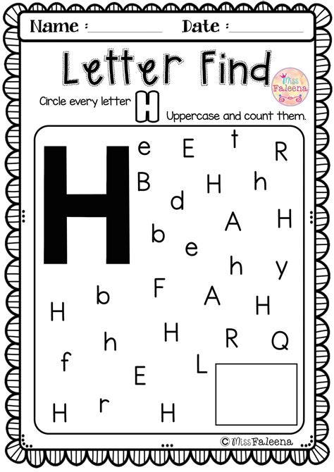 Letter H Worksheets Kindergarten | Worksheet for Kindergarten | Letter h worksheets, Letter h ...