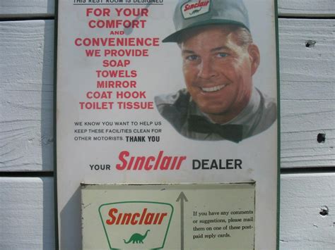 Sinclair Restroom sign 1950's 8"X11" | #1996973429