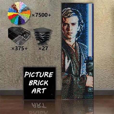 LEGO Mosaic Wall Art-Anakin Skywalker Portrait Custom Picture-48x144