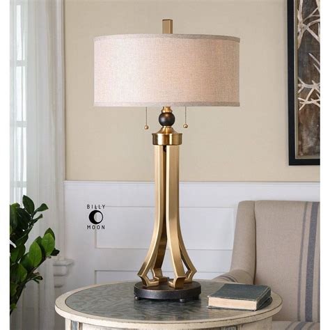 Uttermost Selvino Brushed Brass Table Lamp | Bronze table lamp, Table lamp, Brass table lamps