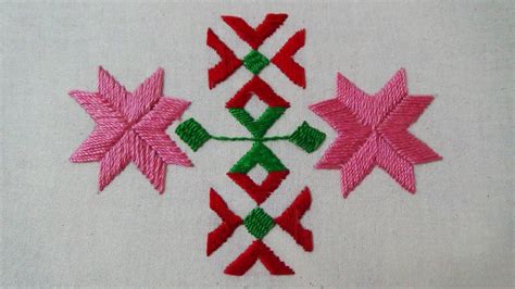 Hand Embroidery: Phulkari Stitch - YouTube