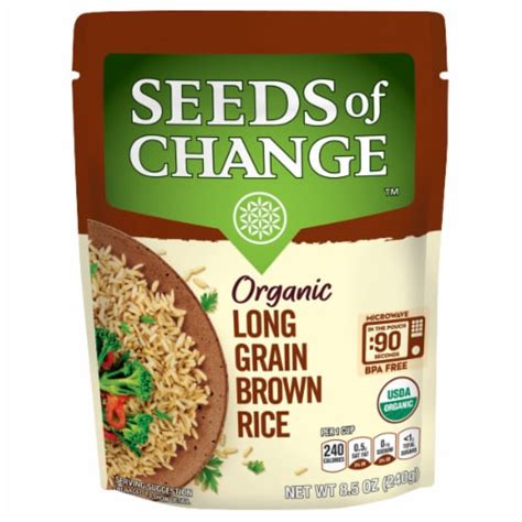 Seeds of Change Organic Long Grain Brown Rice, 8.5 oz - Kroger