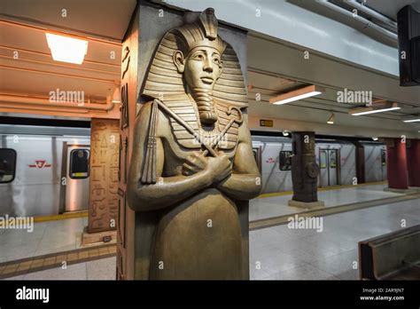 toronto museum subway station is famous for its artistic sculptures ...