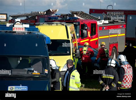 Fire Police Ambulance Major Incident Emergency Stock Photo - Alamy