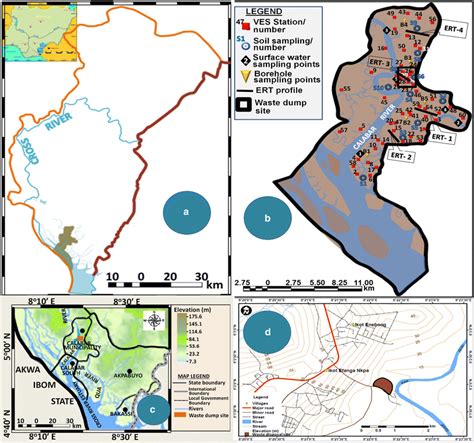 Map of Cross River State a showing the location of the study area, map... | Download Scientific ...