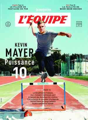 L'Équipe Front Page from August 05, 2017 - Magazine