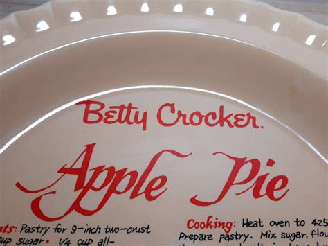 Vintage Betty Crocker Apple Pie Dish | Etsy