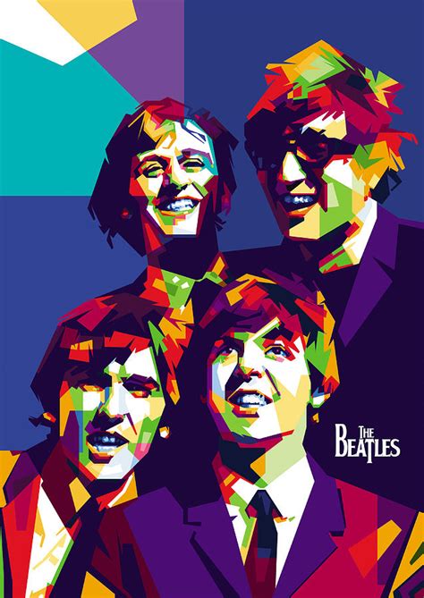 The Beatles Pop Art Illustration Digital Art by Kardus Std - Fine Art ...