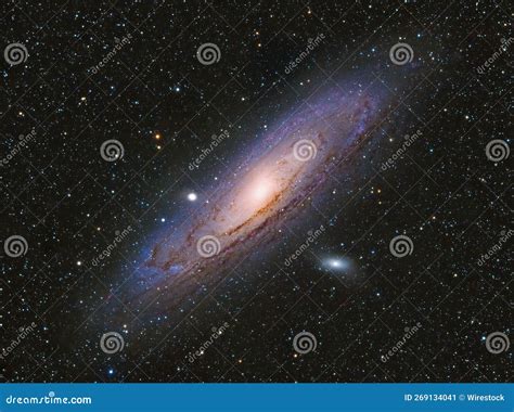 Andromeda Galaxy (Messier 31, NGC 224) a Barred Spiral Galaxy Stock ...