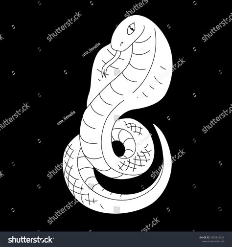 Snake Vector Illustration Isolated On Black Stock Vector (Royalty Free ...