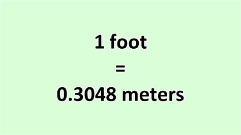 Convert Foot to Meter - ExcelNotes