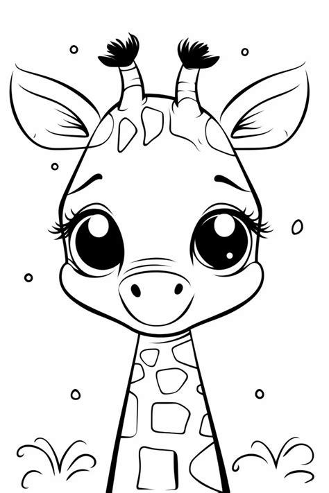 Cute Coloring Pages Of Baby Giraffes