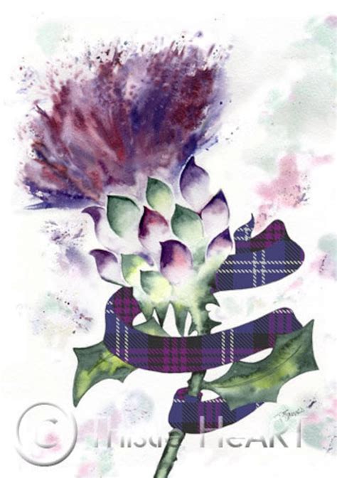 THISTLE and HERITAGE of SCOTLAND Tartan Art Print of Original - Etsy