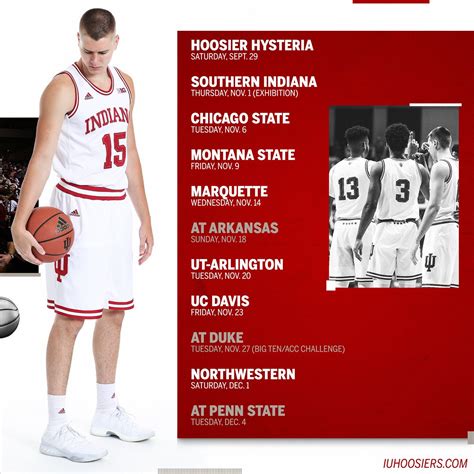 Indiana Hoosiers Basketball Schedule | Examples and Forms