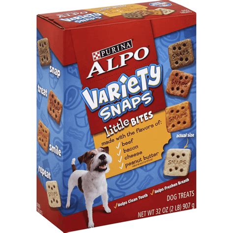 Purina ALPO Variety Snaps Little Bites With Beef, Bacon, Cheese ...