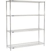 Nexel® Chrome Wire Shelving Add-On - 36"W x 18"D x 86"H | 188441 ...