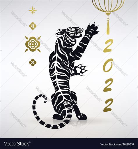 Symbol year tiger Royalty Free Vector Image - VectorStock