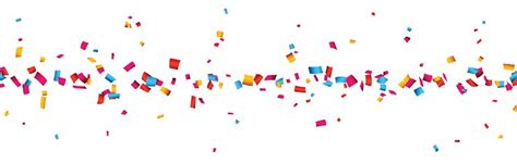 Confetti celebration banner Clipart Image