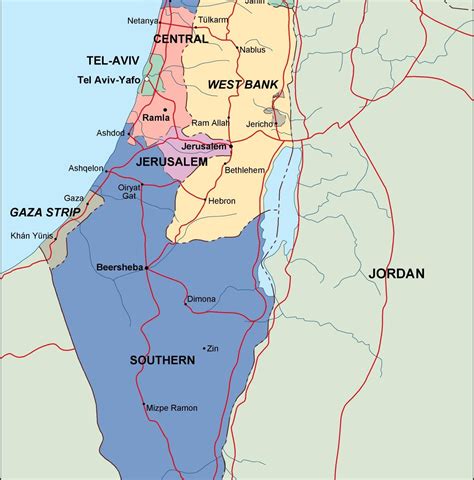 israel political map | Order and download israel political map