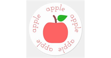 Apple Classic Round Sticker | Zazzle