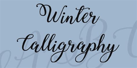 Download Winter Calligraphy font | fontsme.com