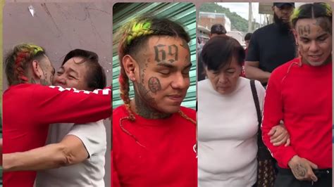 6ix9ine emotional meeting his family for the first time in Mexico - YouTube