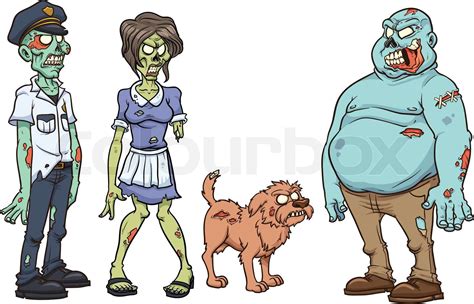 Cartoon zombie characters | Stock vector | Colourbox