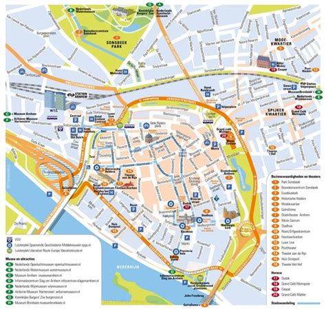 Arnhem tourist map | Map, Tourist map, Arnhem