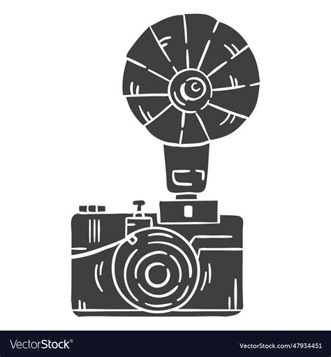 Camera flash black Royalty Free Vector Image - VectorStock