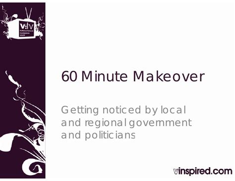 60 Minute Makeover Presentation